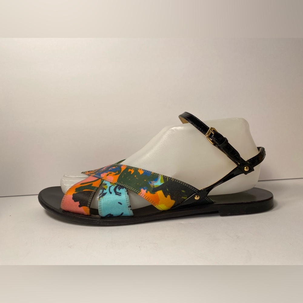 Balenciaga flat ankle strap sandals multi 39/8 - Picture 3 of 11